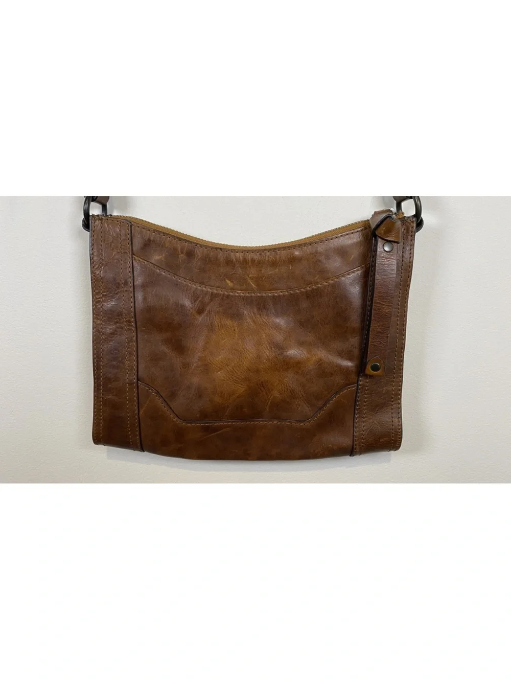 Frye Brown Leather Adjustable Strap Crossbody Bag - Picture 2 of 9